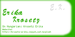 erika krosetz business card